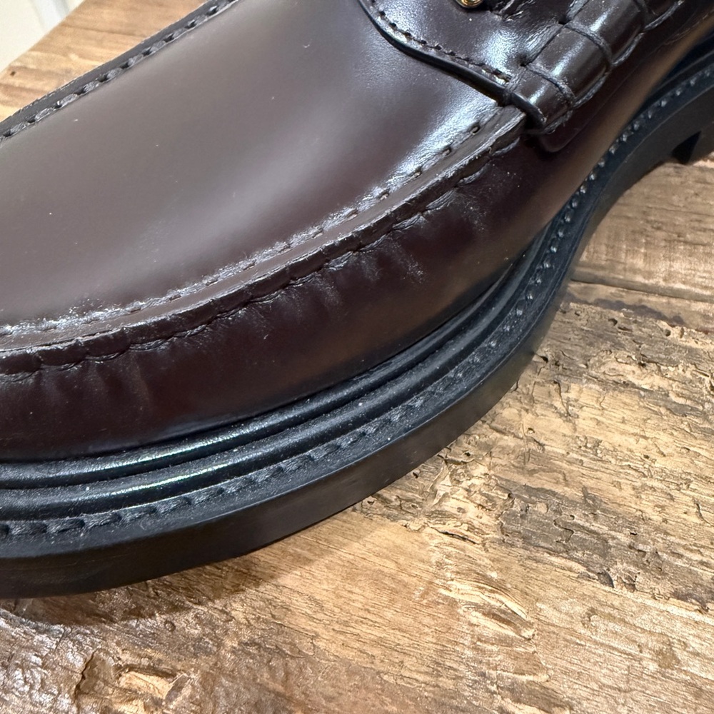 Celine Women’s Brown Leather Loafers with Gold Hardware - Picture 8 of 8